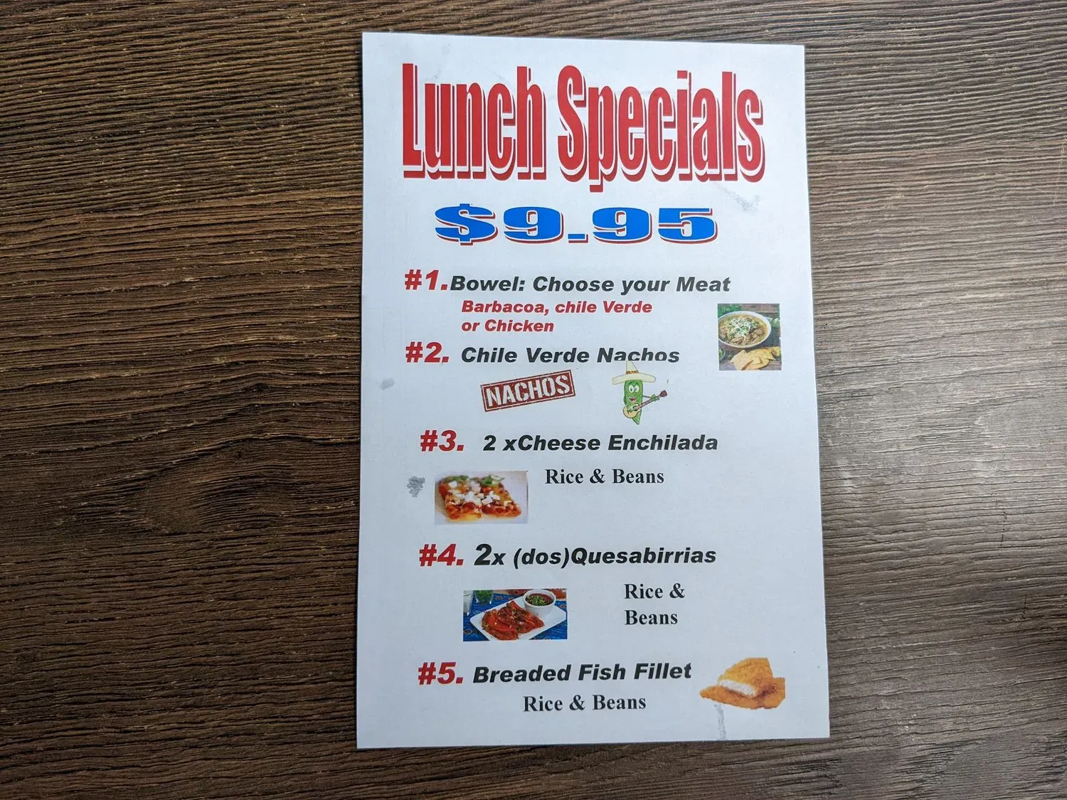 Menu 5