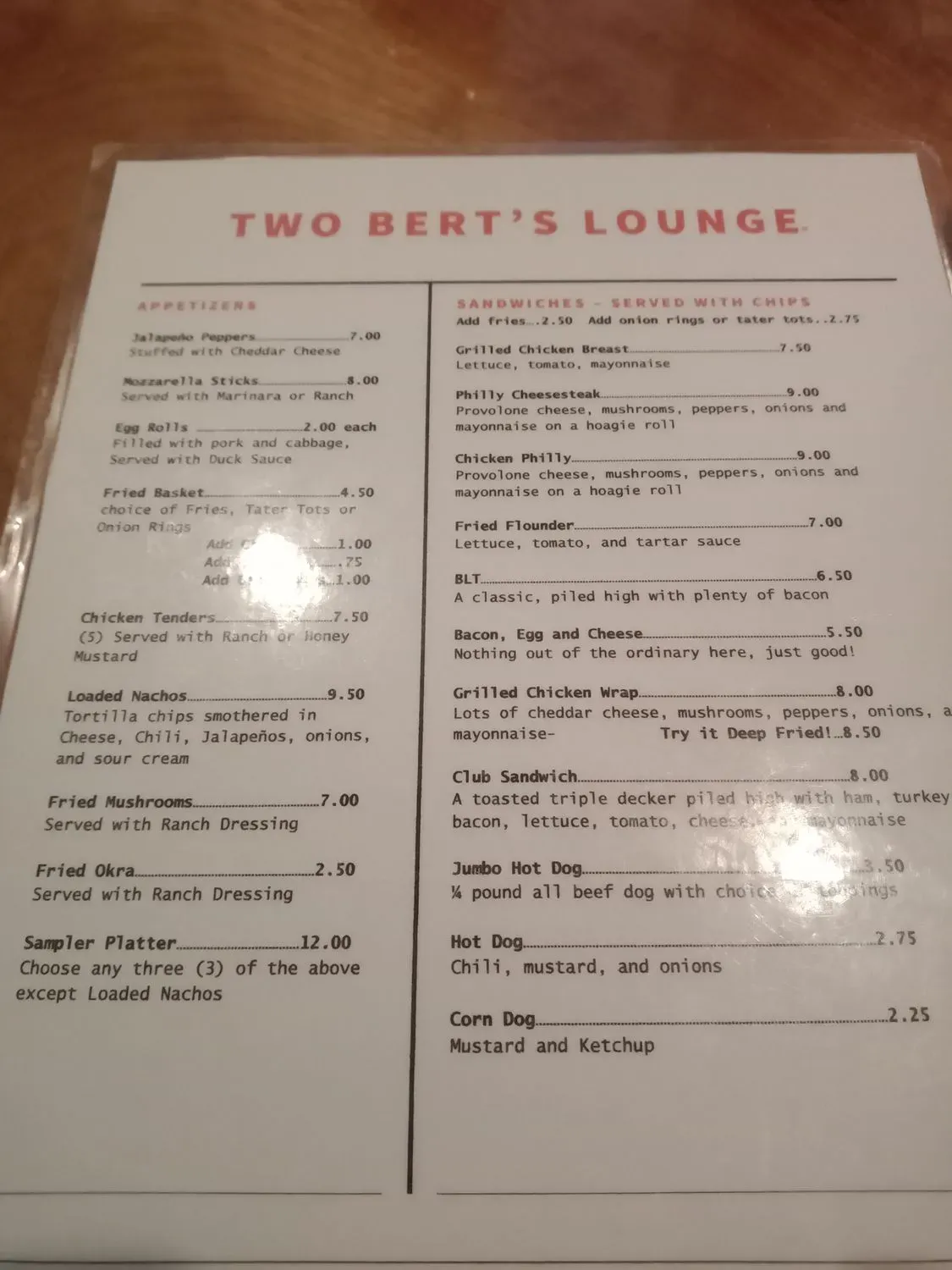 Menu 1