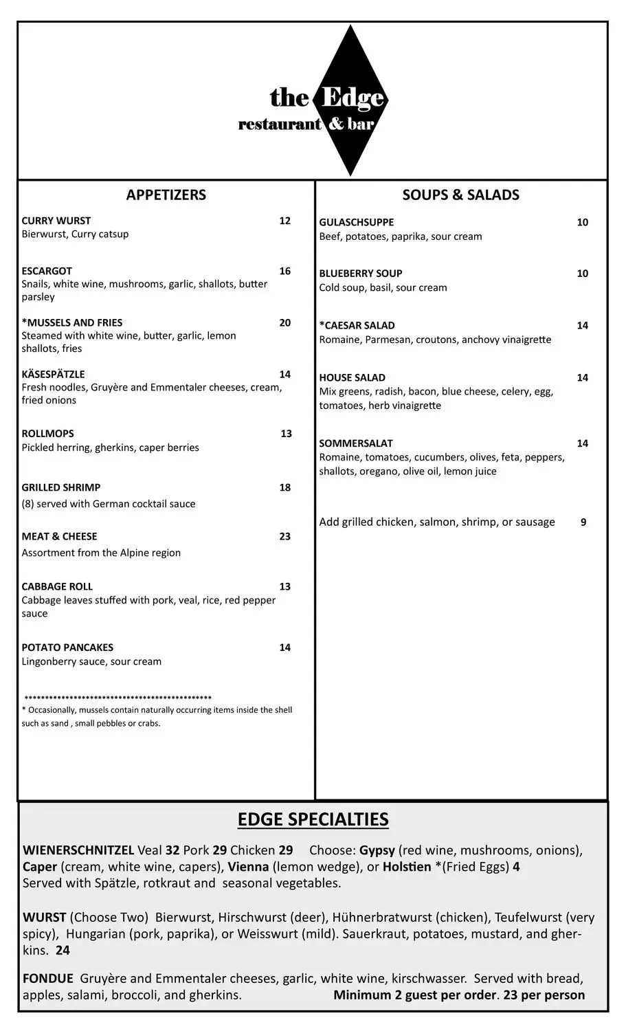 Menu 2