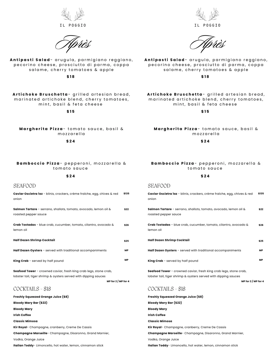 Menu 2