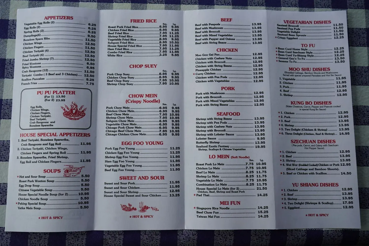 New Century Menu - Updated October 2025