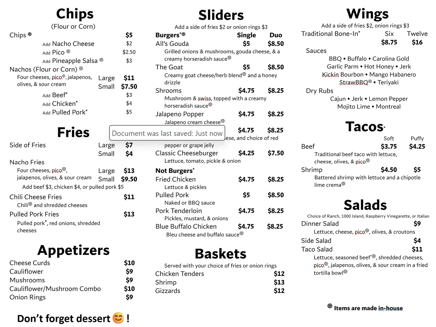 Menu 2