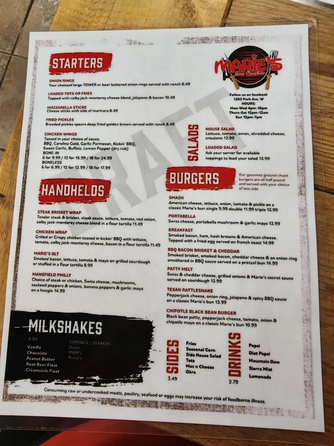 Menu 1