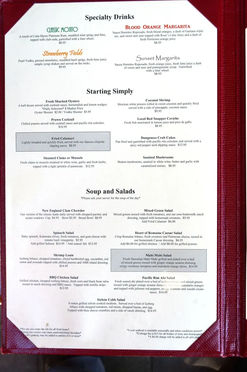 Menu 1