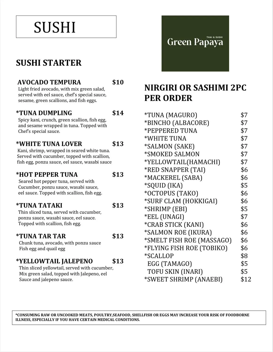 Menu 1