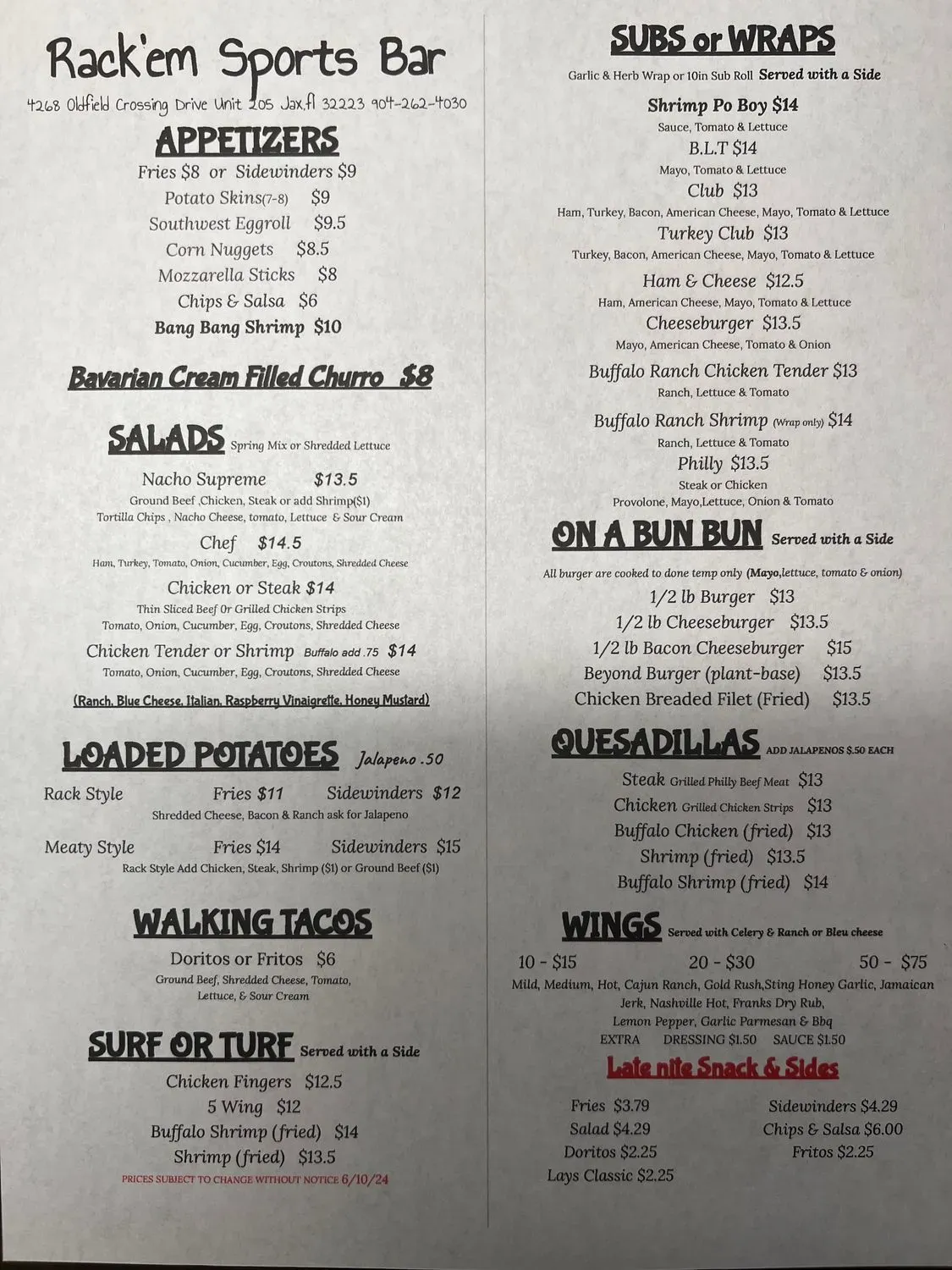 Menu 1