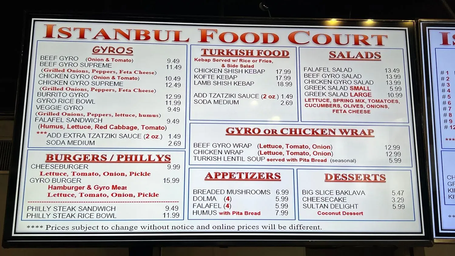 Menu 1