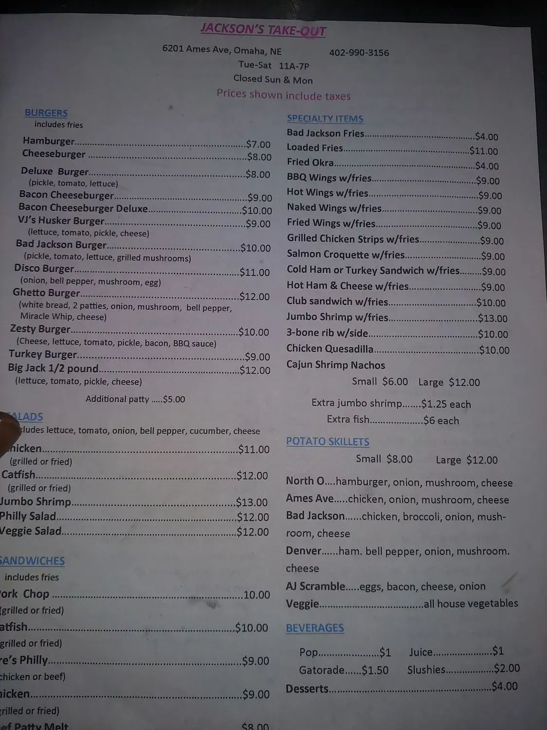 Menu 1