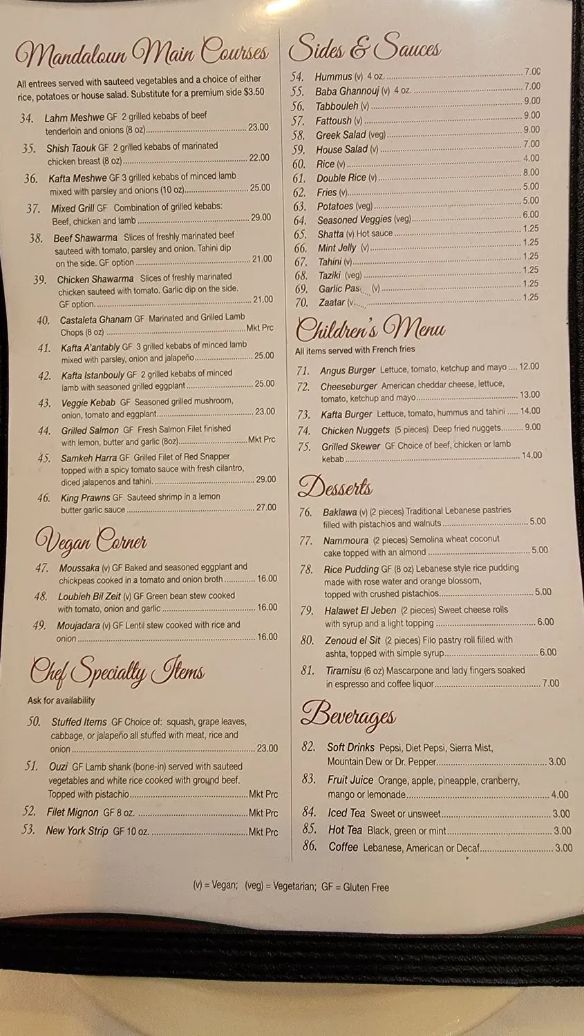 Menu 1