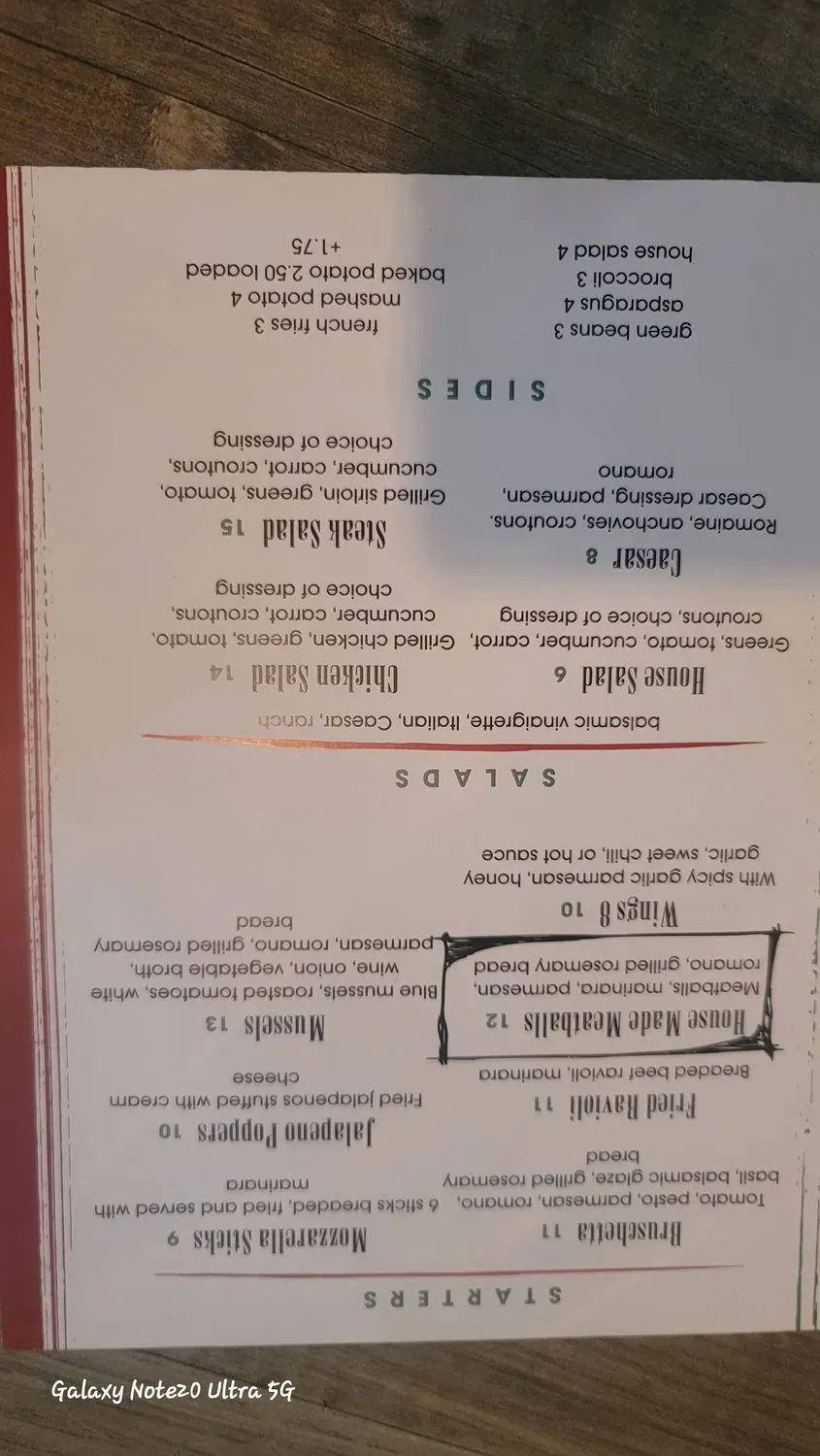 Jc’s Steakhouse Menu - Updated October 2025