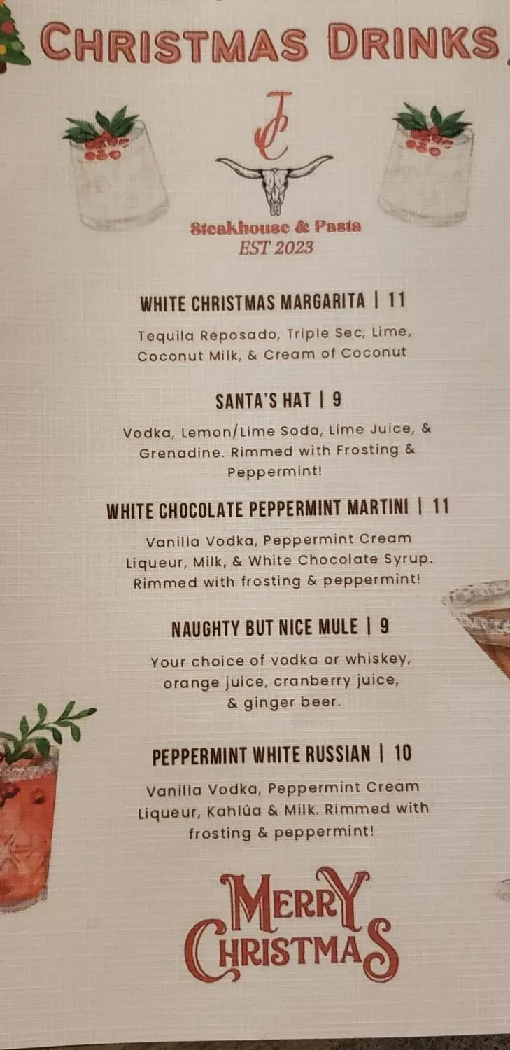 Jc’s Steakhouse Menu - Updated October 2025