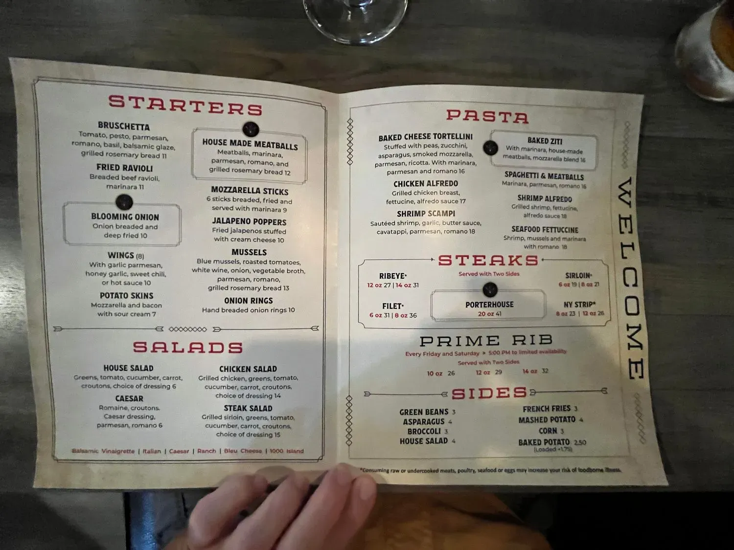 Jc’s Steakhouse Menu - Updated October 2025