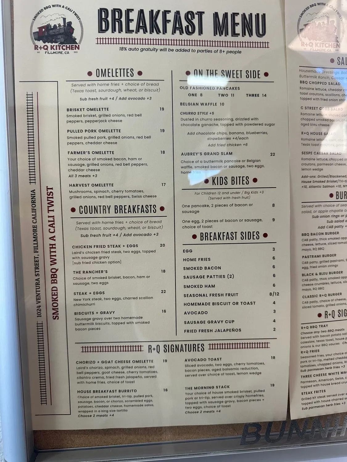 R+Q Kitchen Menu - Updated October 2025