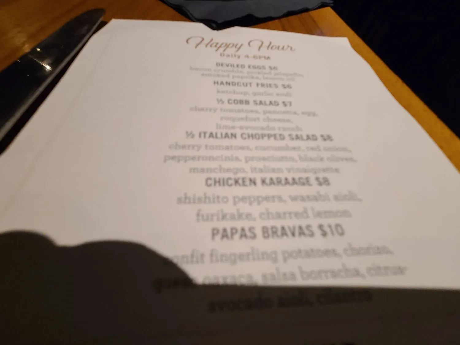 Menu 5