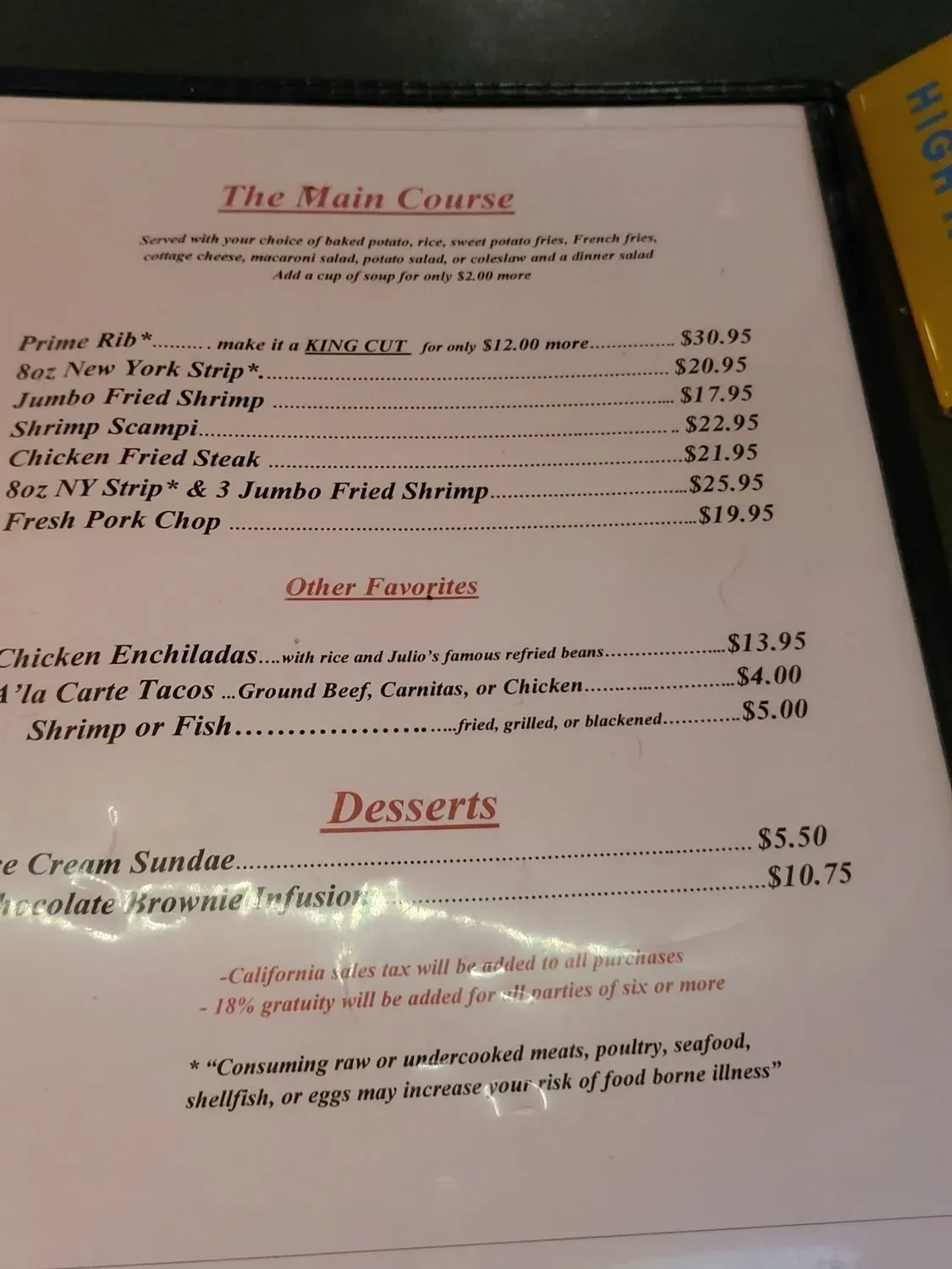 Menu 5