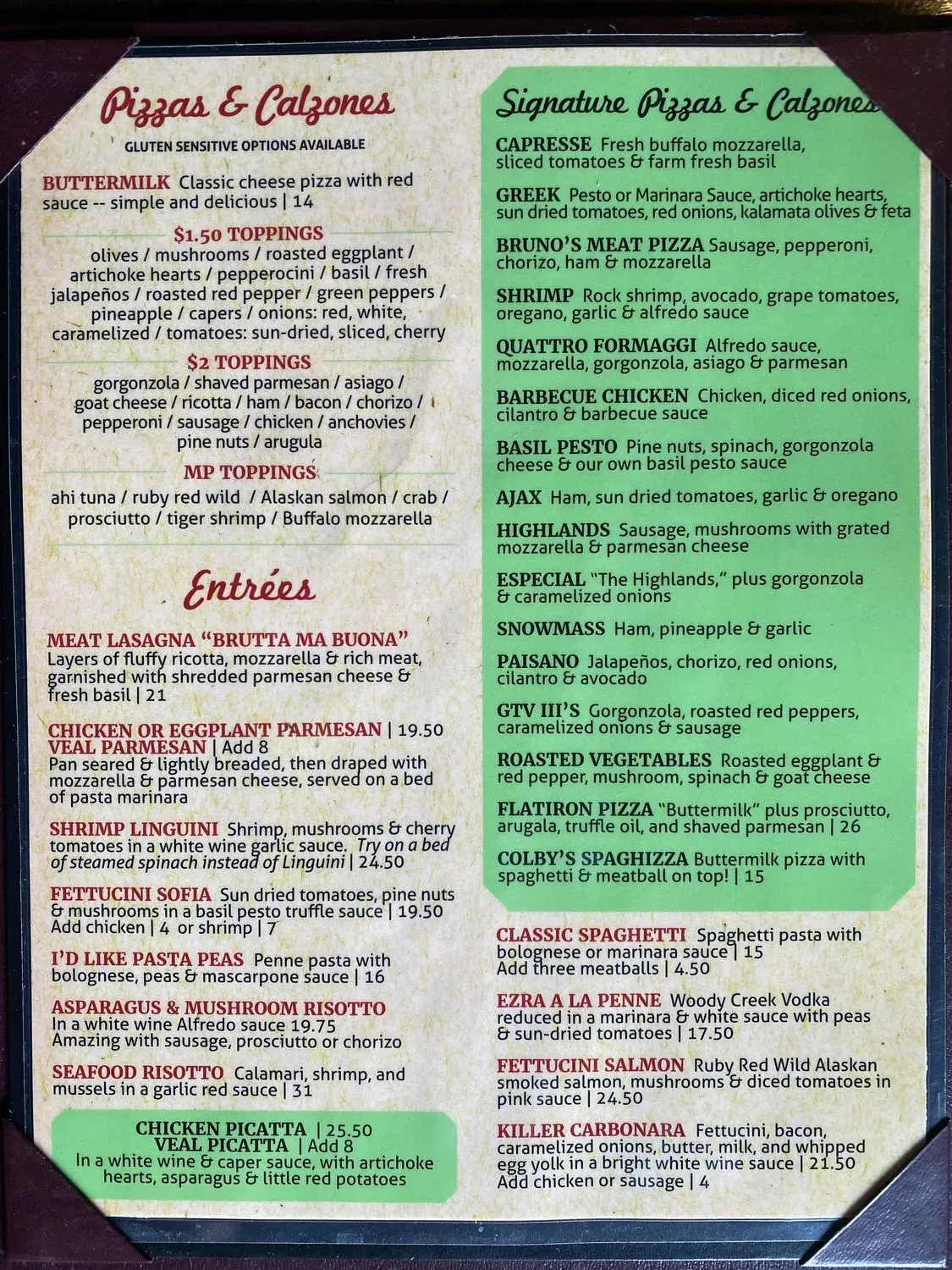 Menu 1