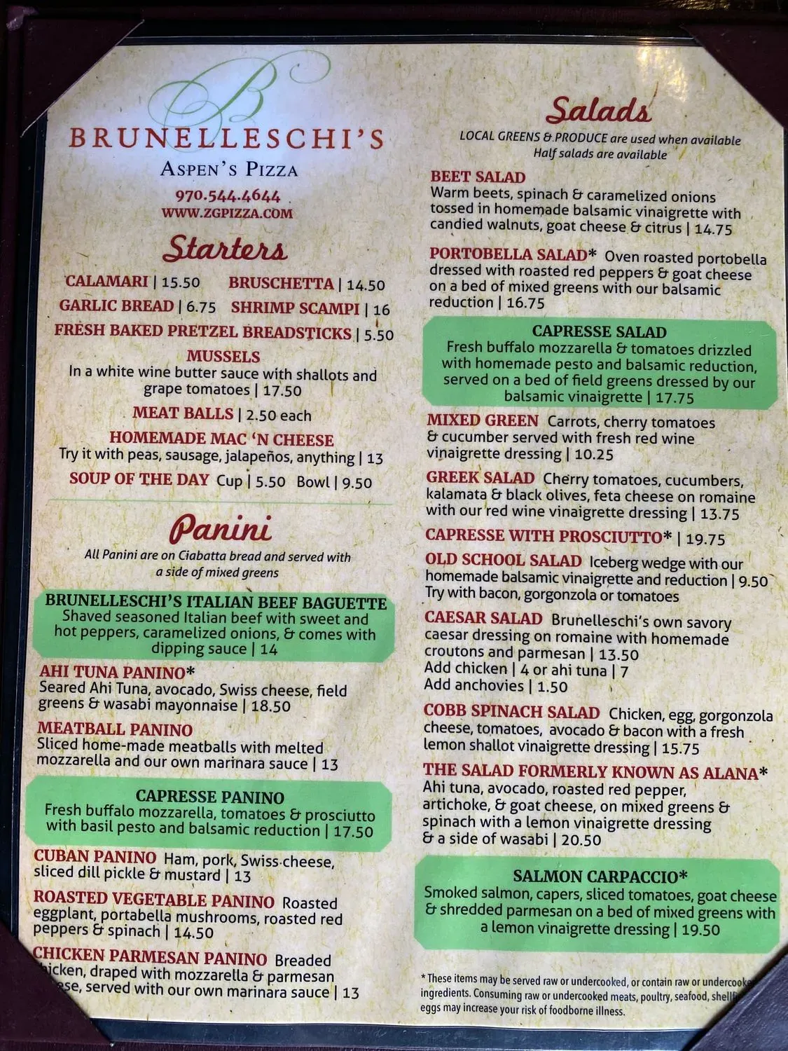 Menu 2