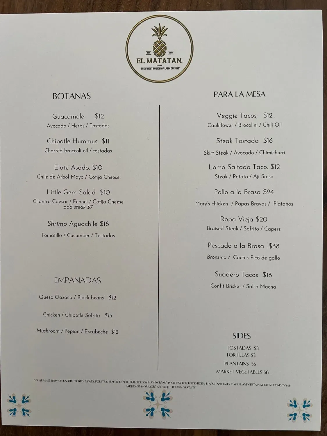 Menu 2