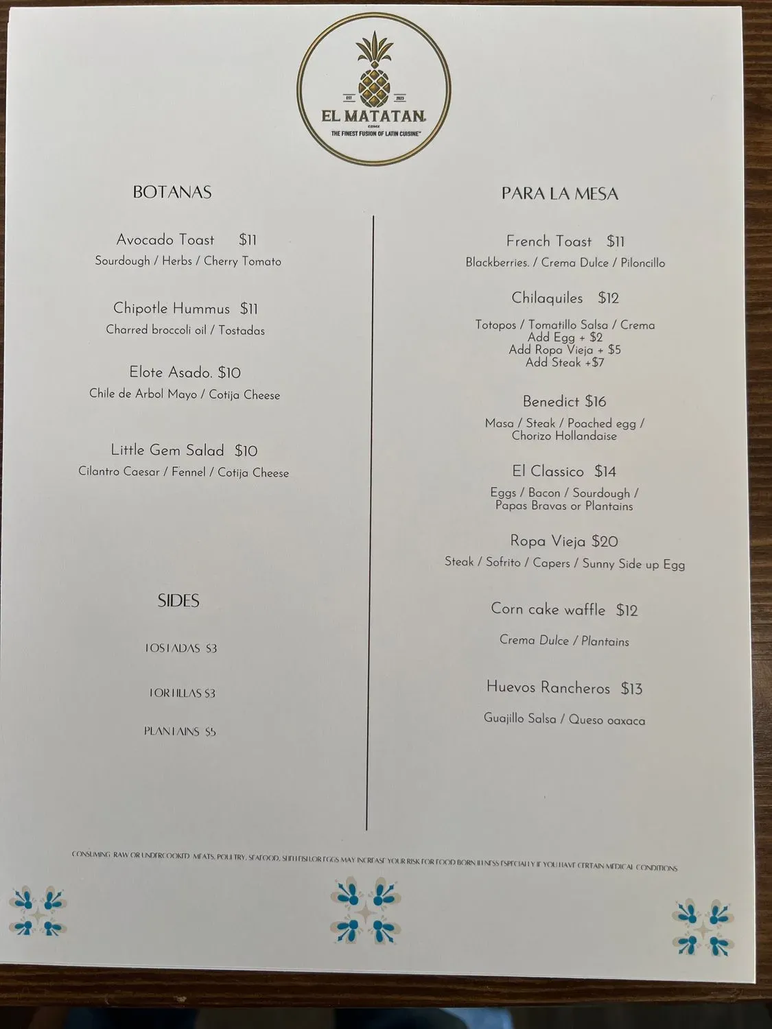 Menu 4