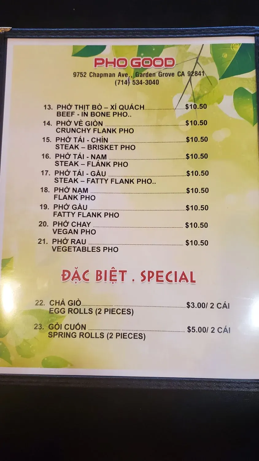 Menu 5