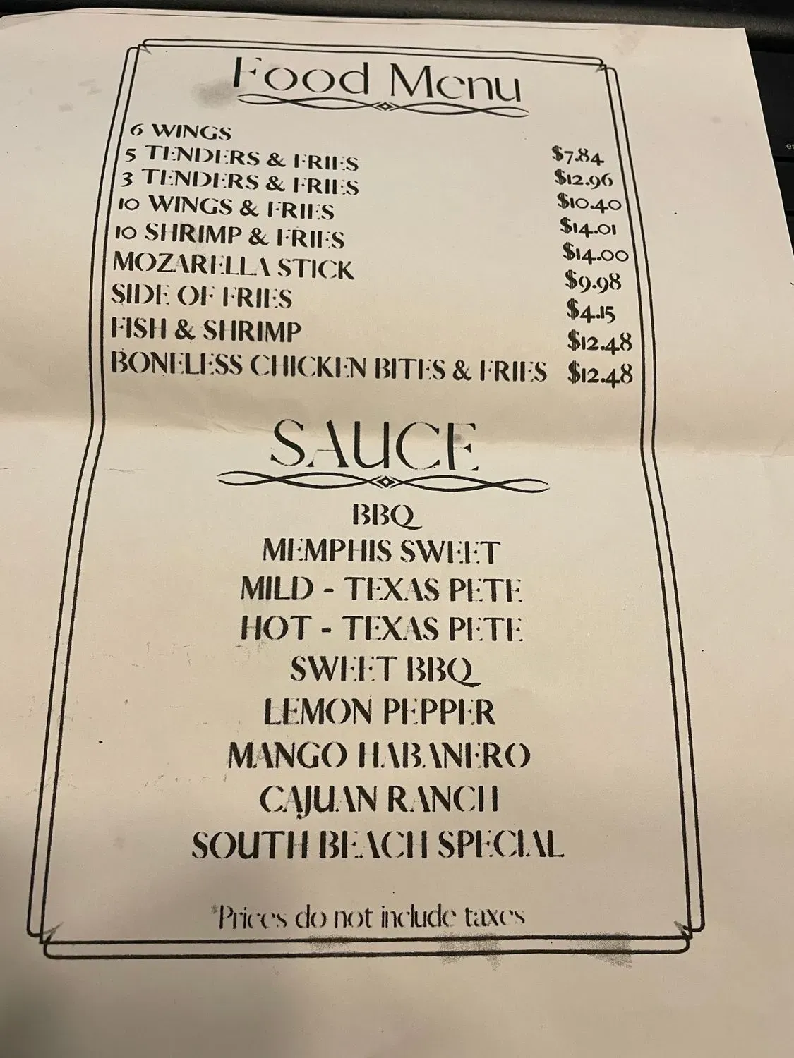 Menu 1