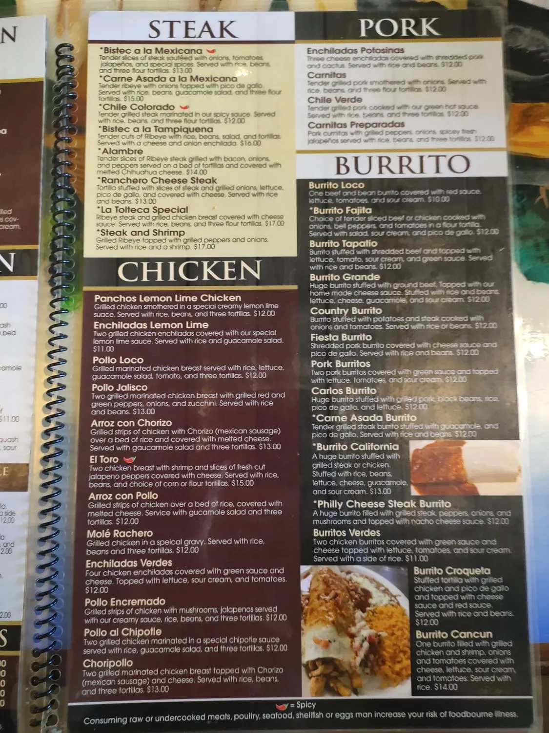 Carlos Cantina Menu - Updated October 2025