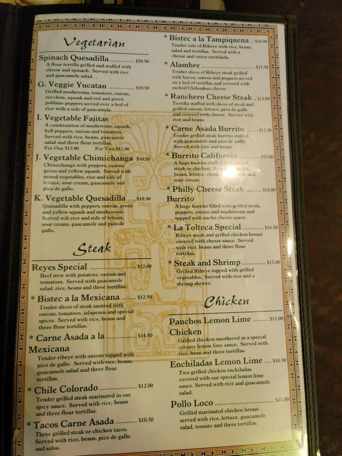 Carlos Cantina Menu - Updated October 2025