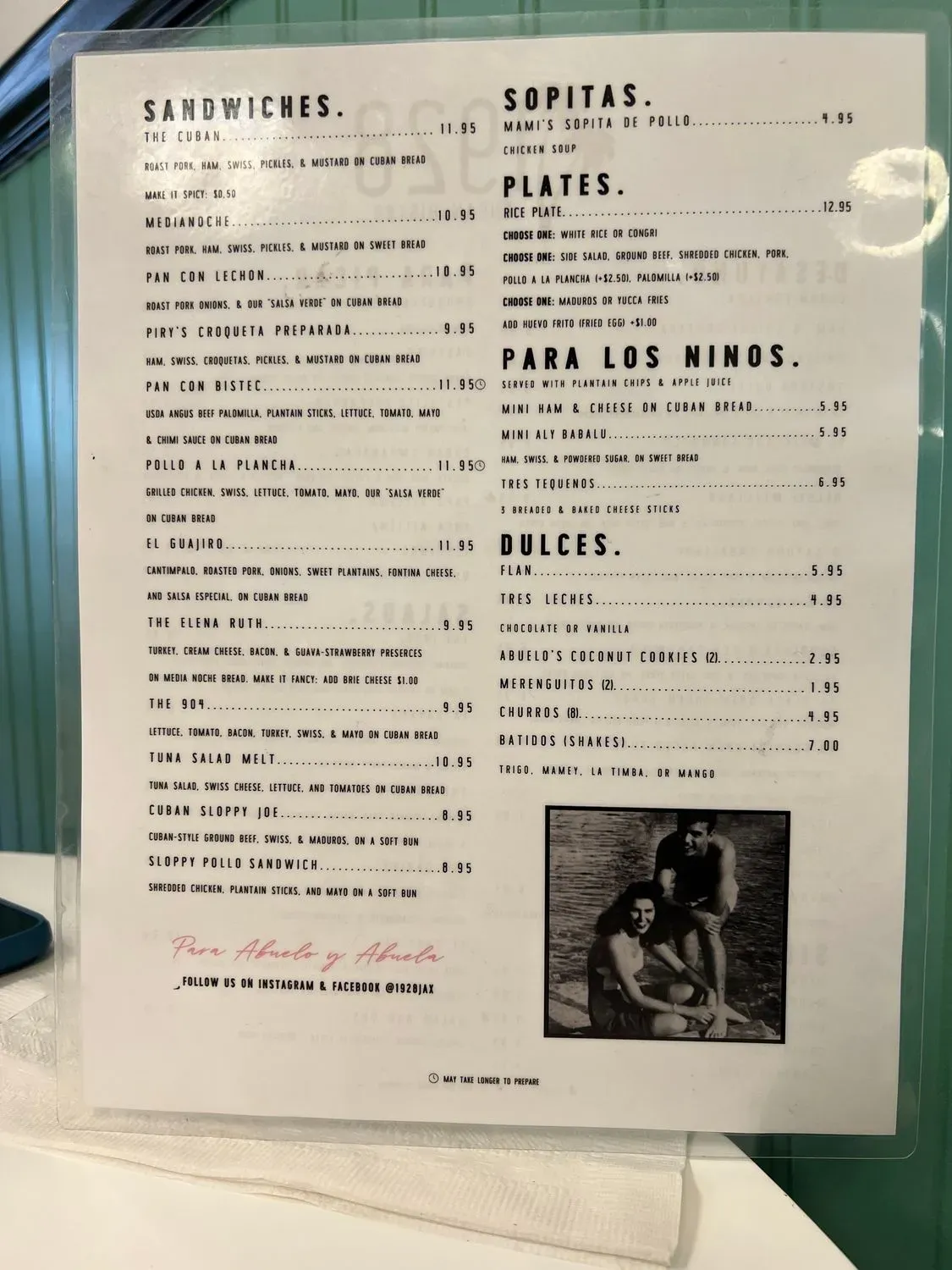 Menu 1