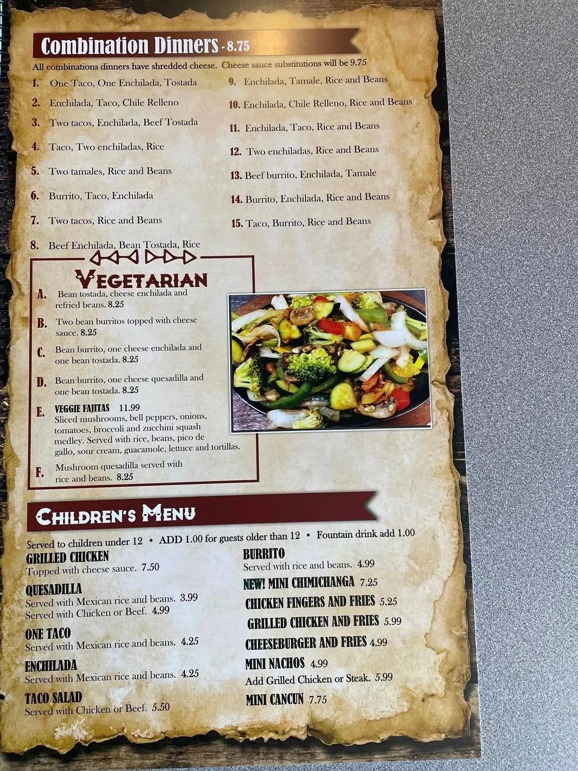 El Rancho Menu - Updated October 2025
