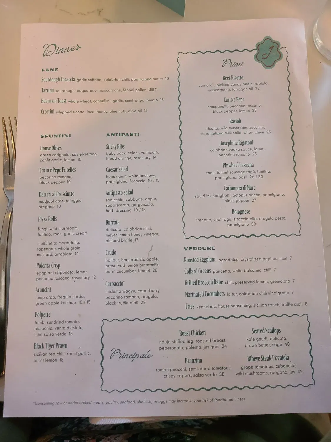 Menu 1