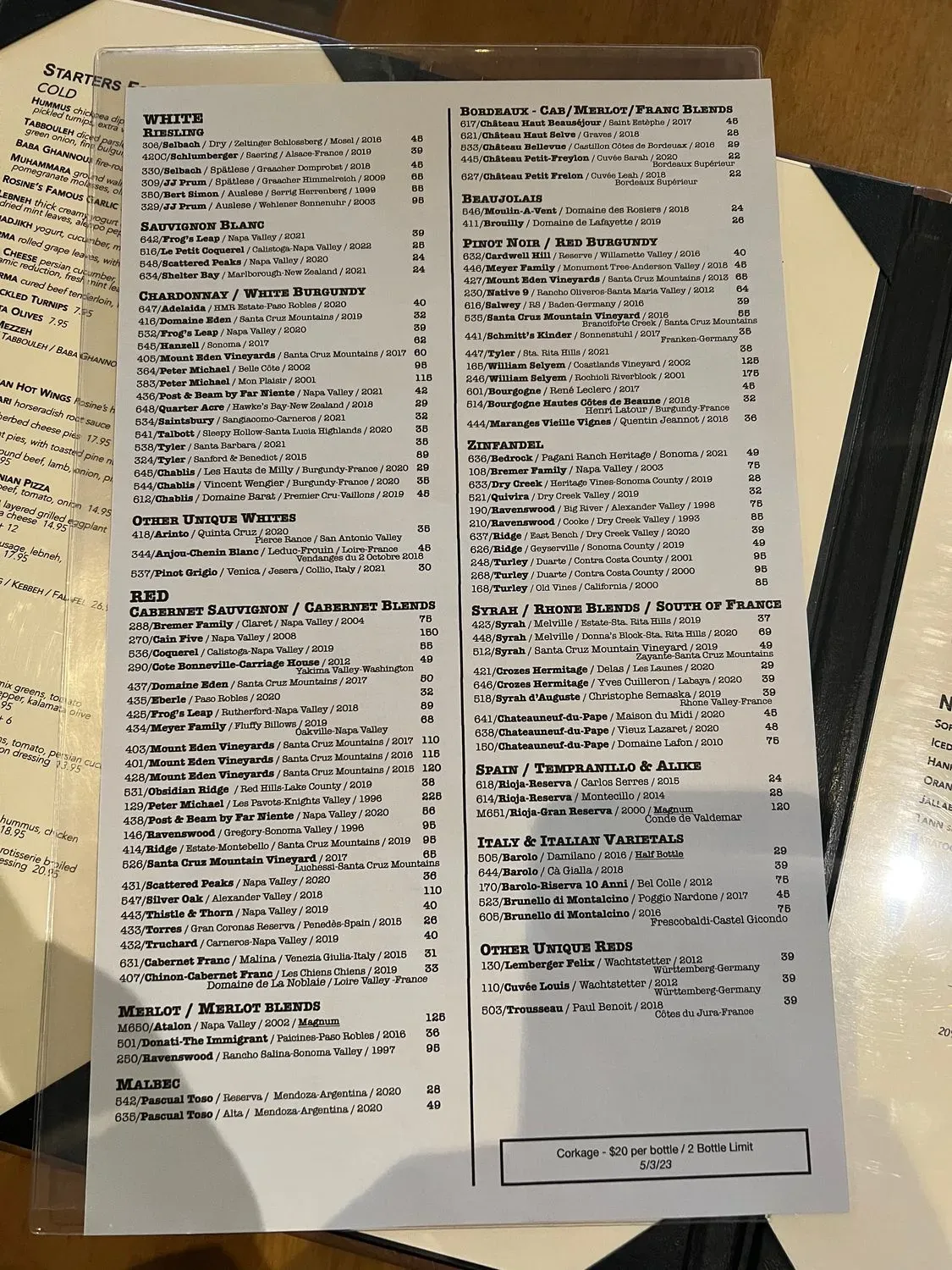 Menu 1