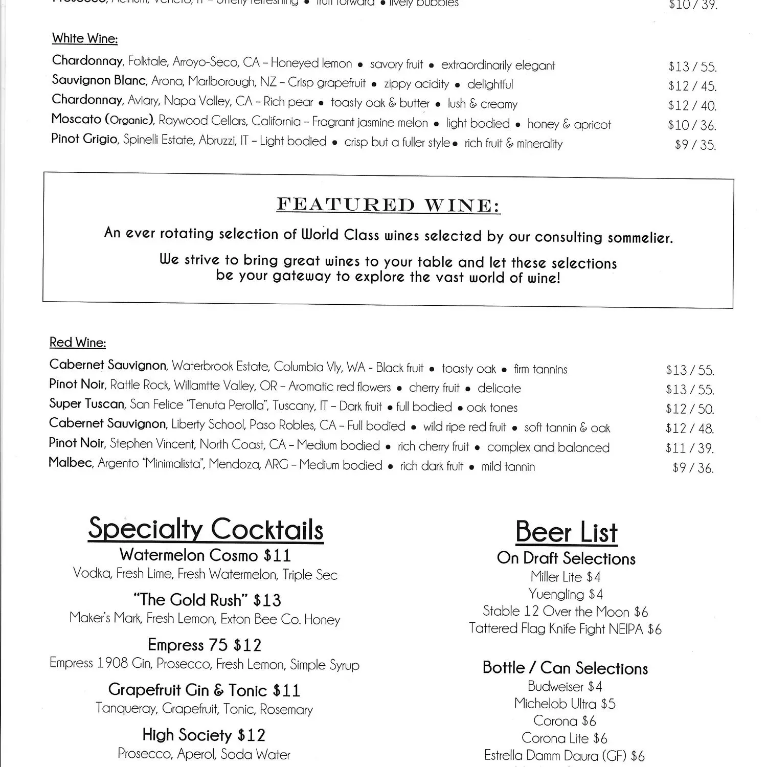 Menu 1