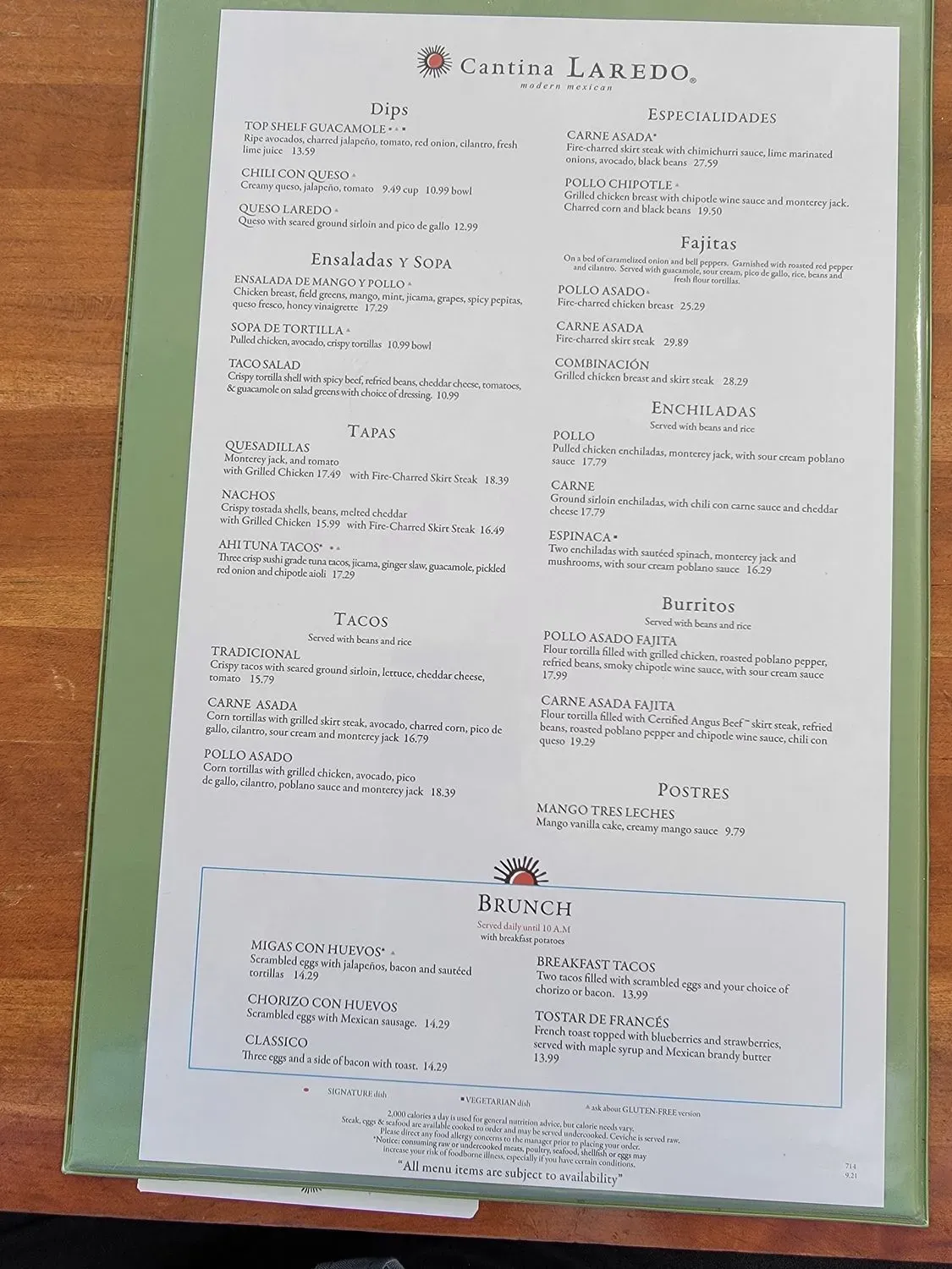 Menu 1