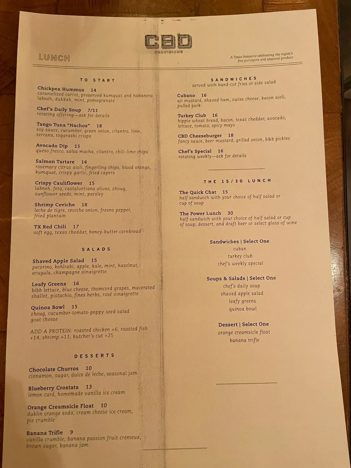 Menu 5