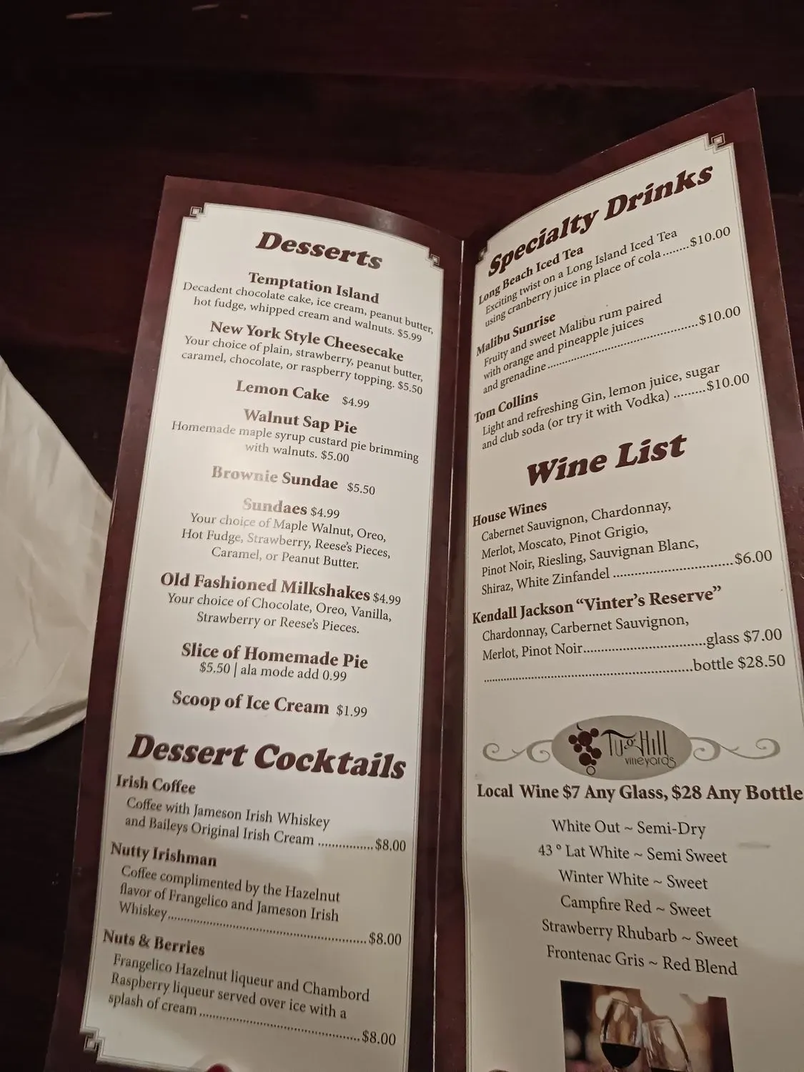 Jeb's Restaurant Menu - Updated October 2025