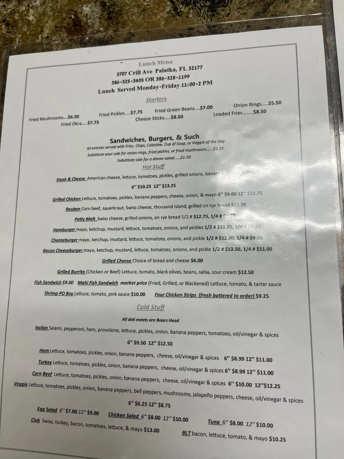 Menu 1