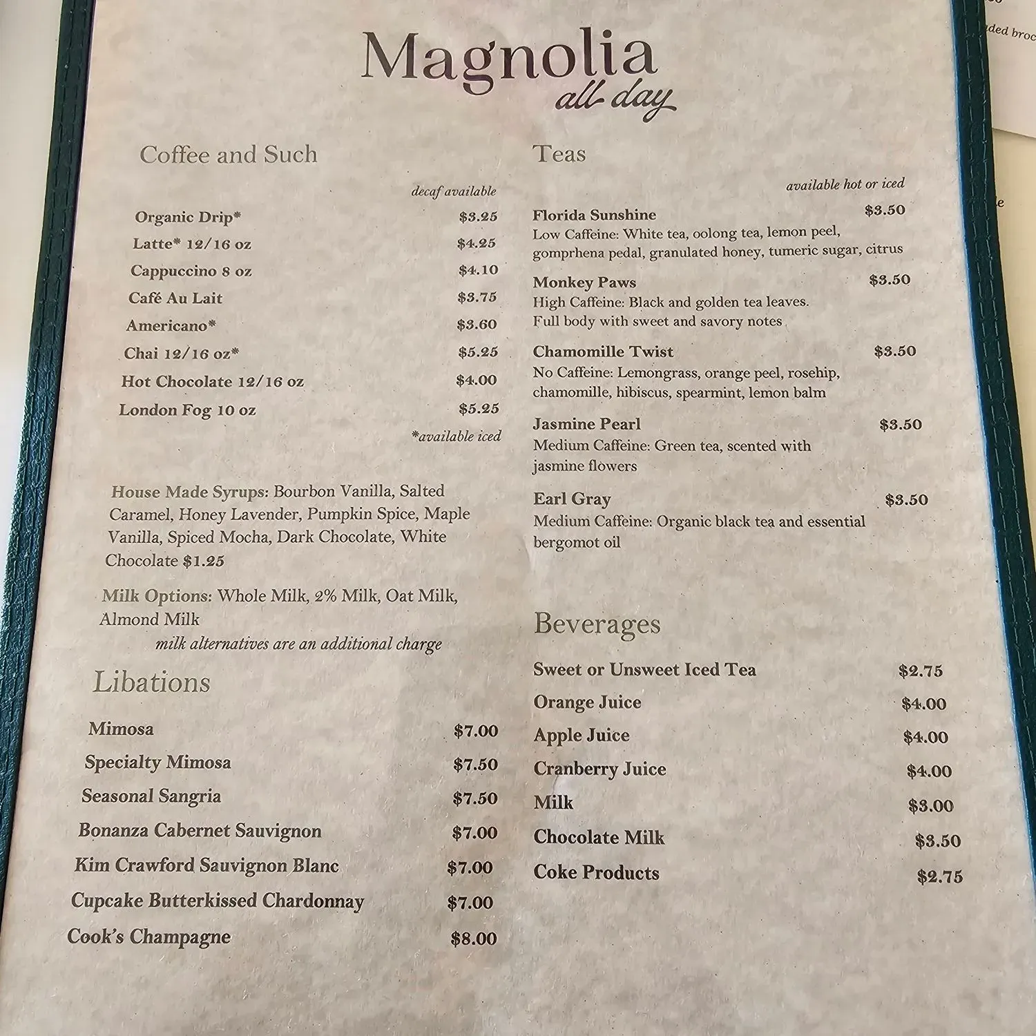 Menu 5