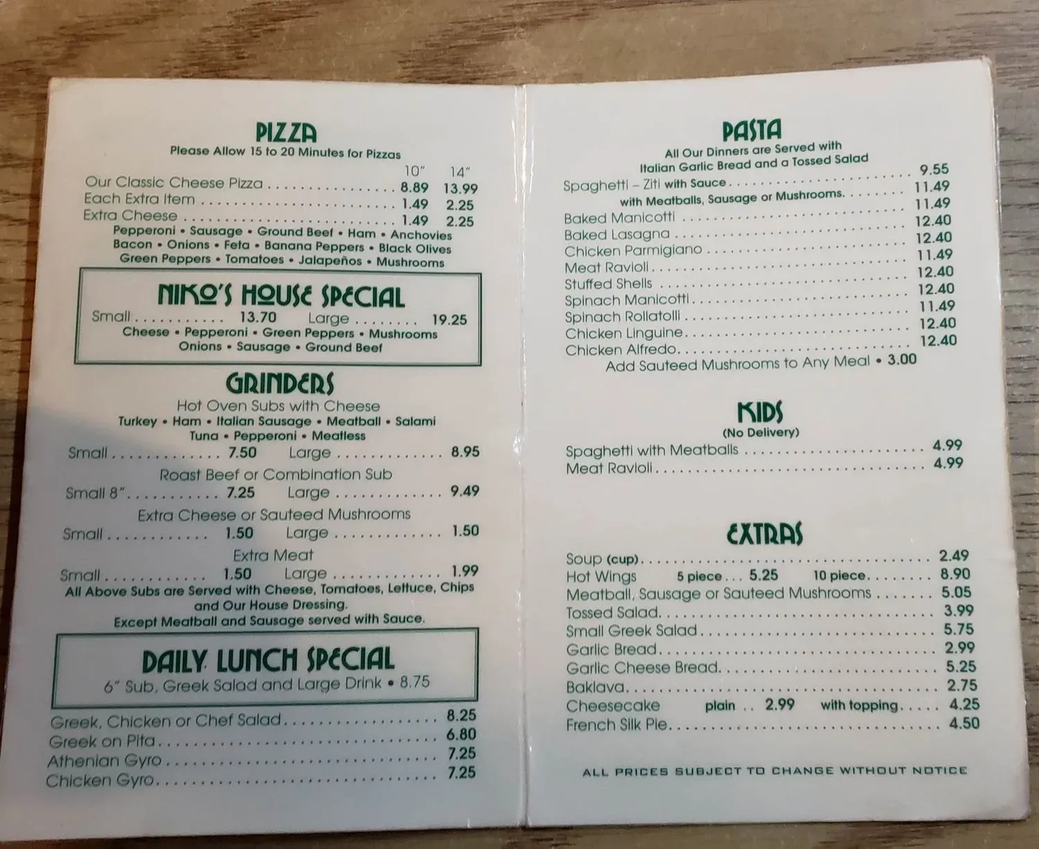 Menu 3