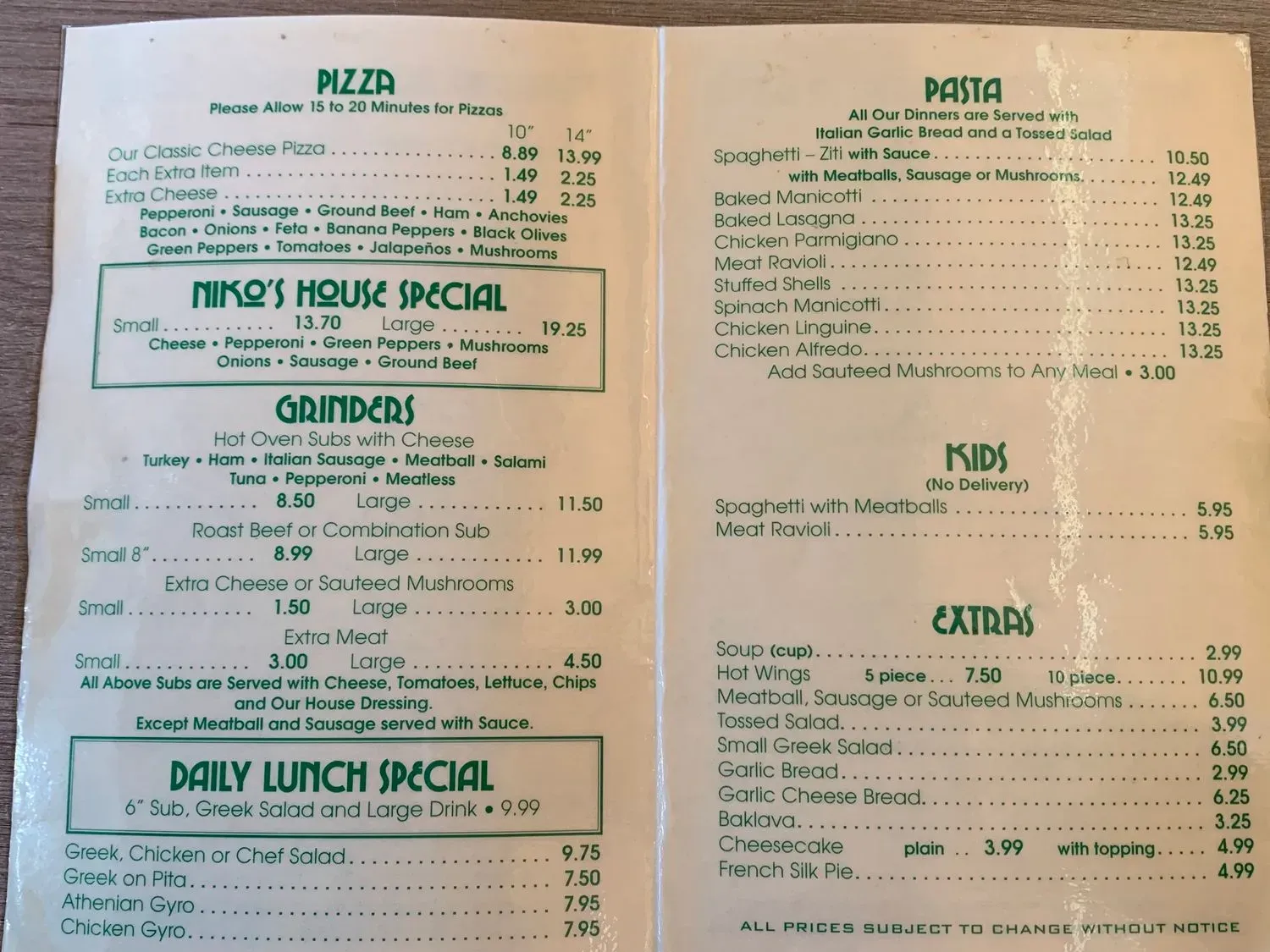 Menu 2