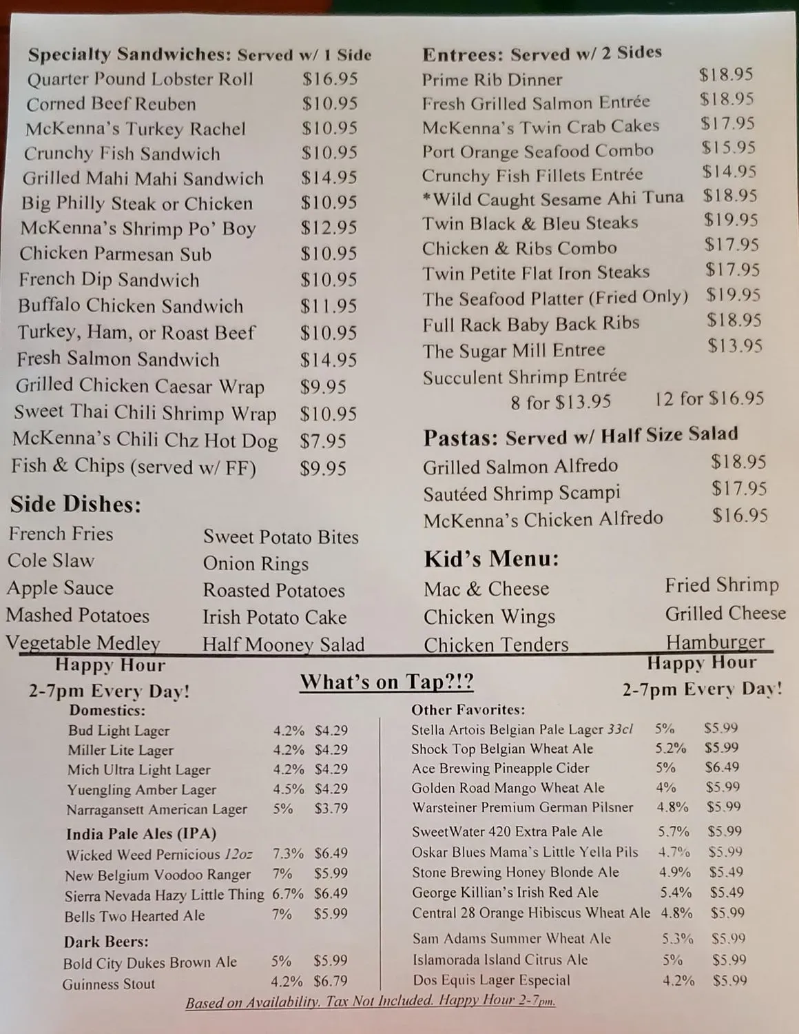 Menu 1