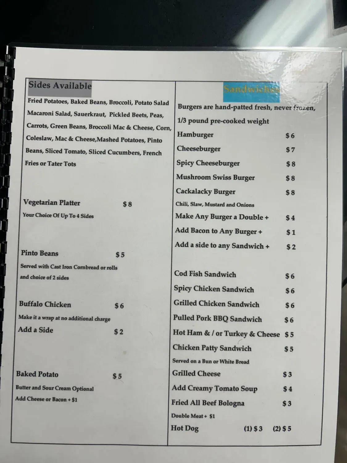 Menu 3