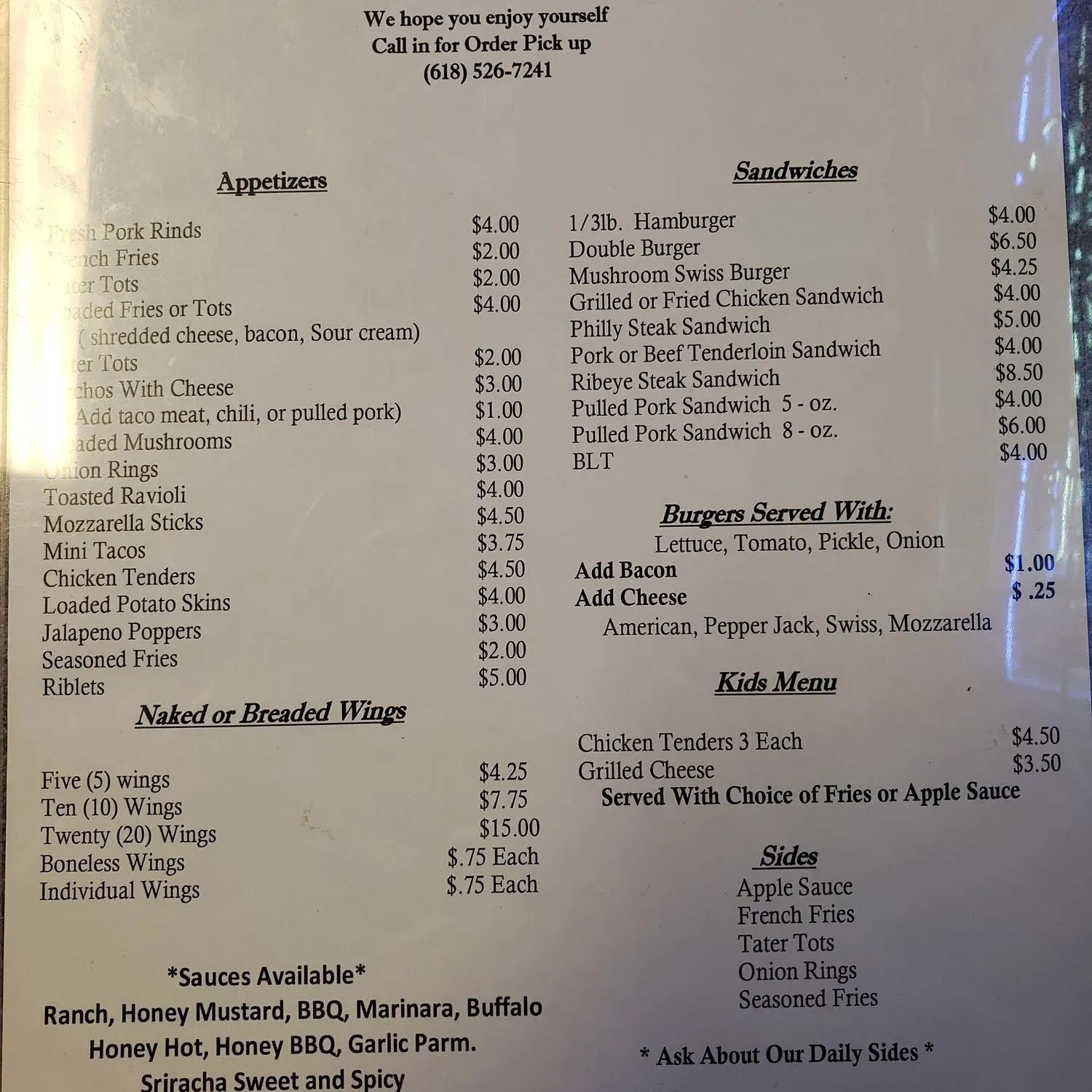 Menu 1