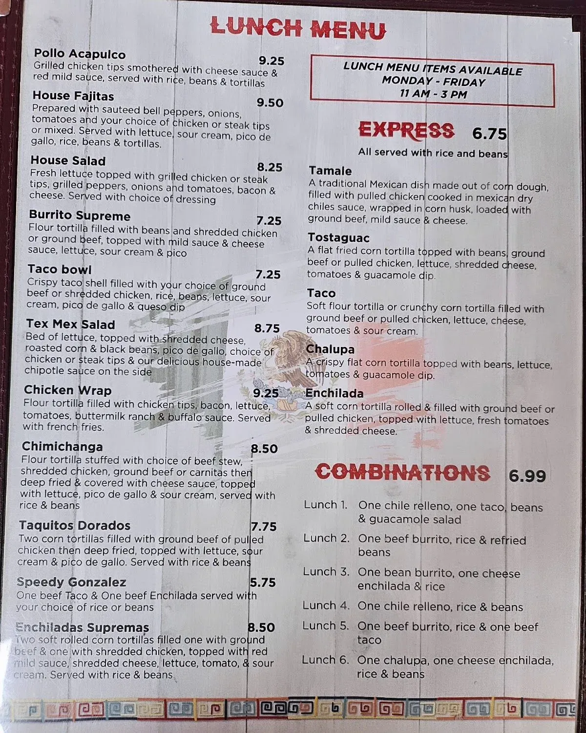 Menu 1