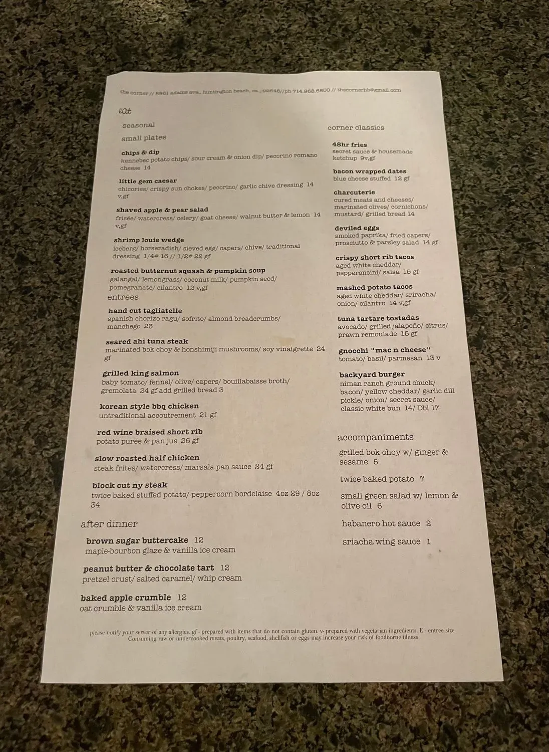 Menu 1