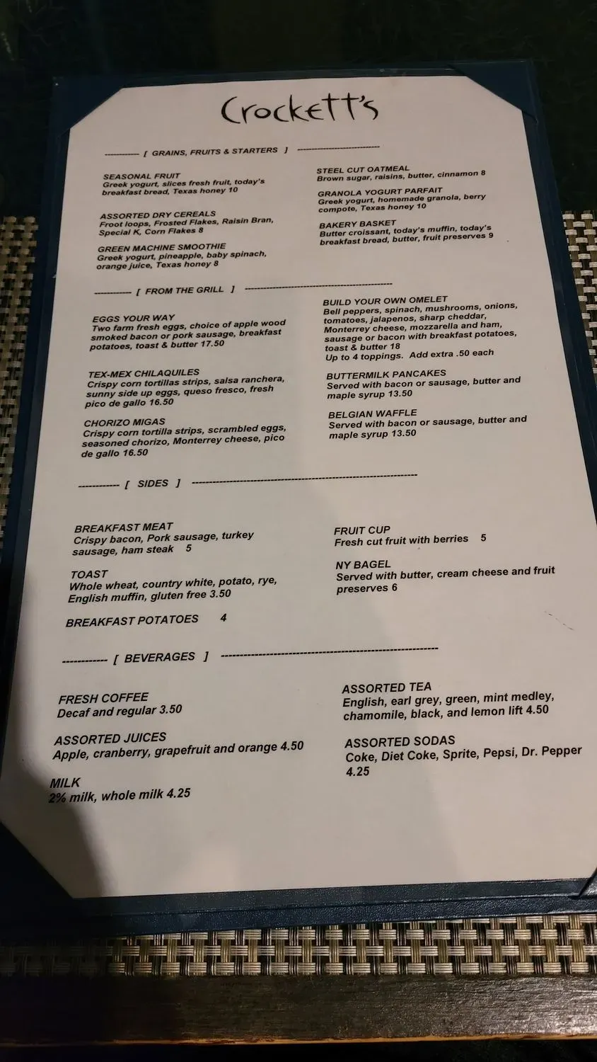 Menu 1