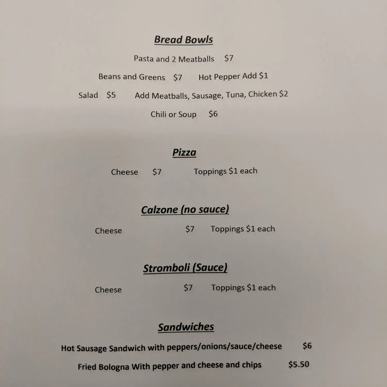 Menu 1