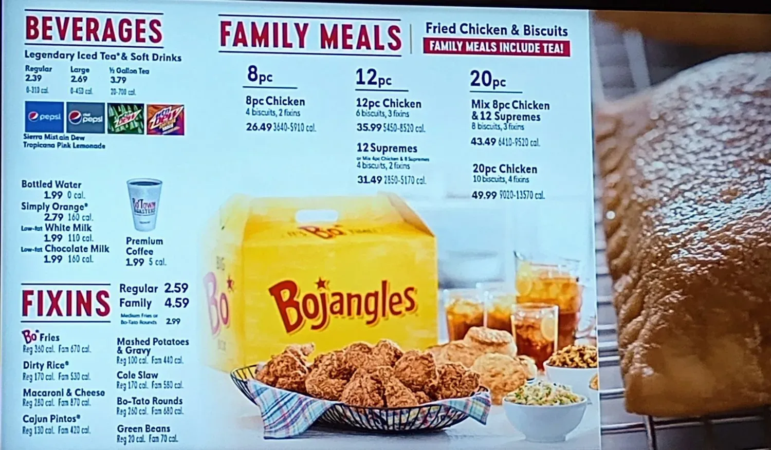 Bojangles Menu - Updated October 2025