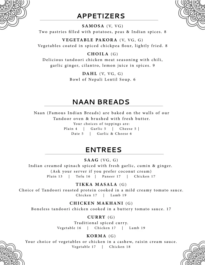 Menu 1