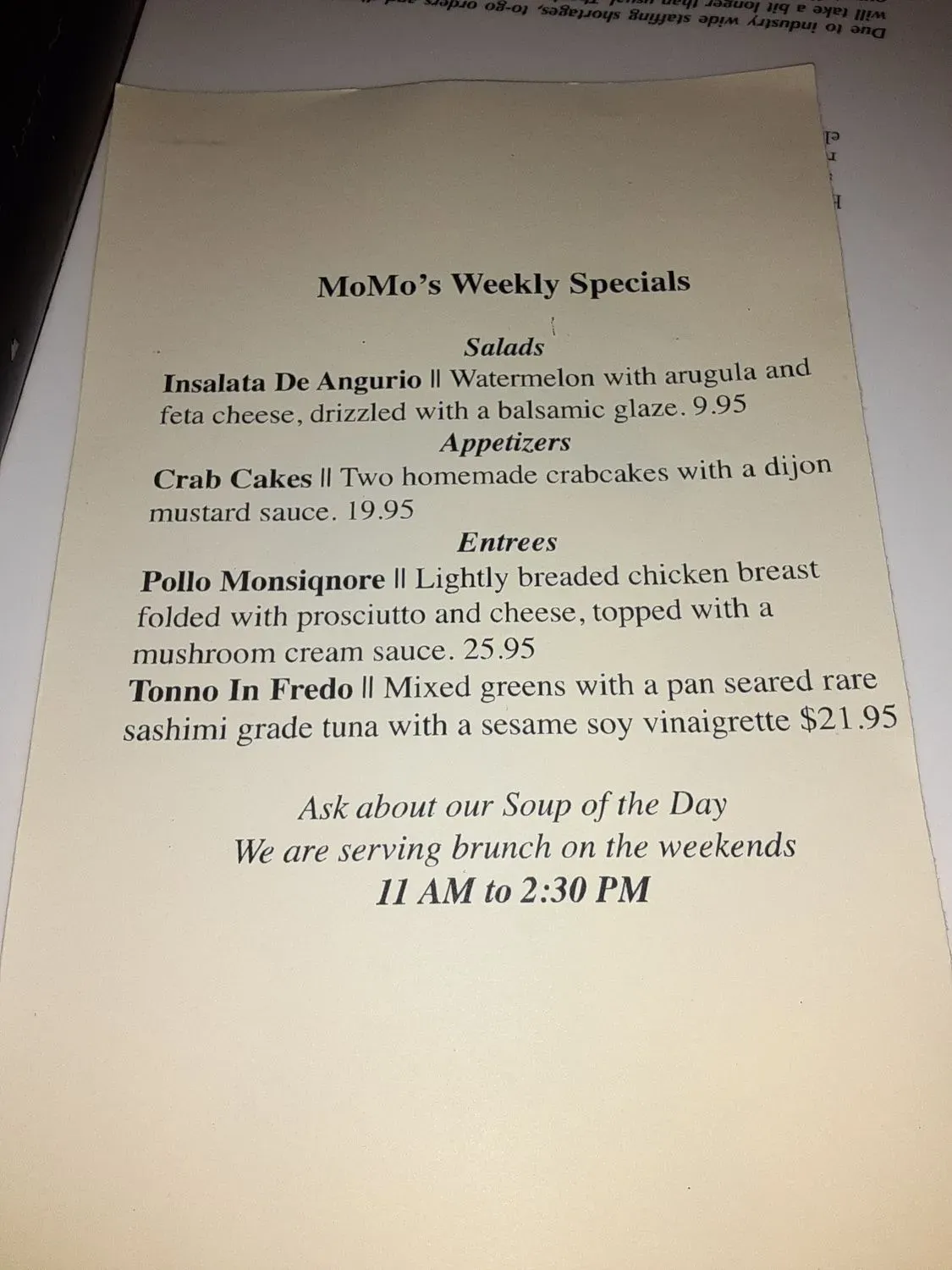 Menu 1