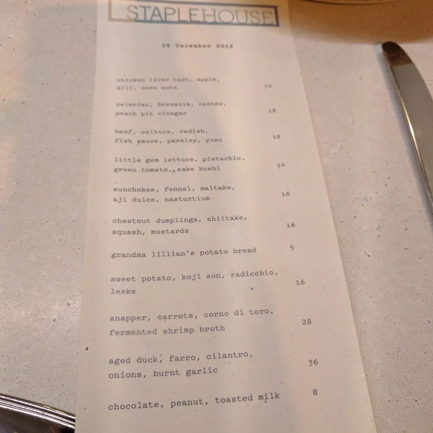 Menu 1